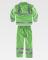 WORKTEAM S2013-XL-VERDE - CONJUNTO DE PANTALÓN Y CHAQUETA IMPERMEABLES CON CINTAS REFL
