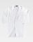 WORKTEAM B6700-M-BLANCO - BATA UNISEX CON CIERRE DE CORCHETES OCULTOS, UN BO